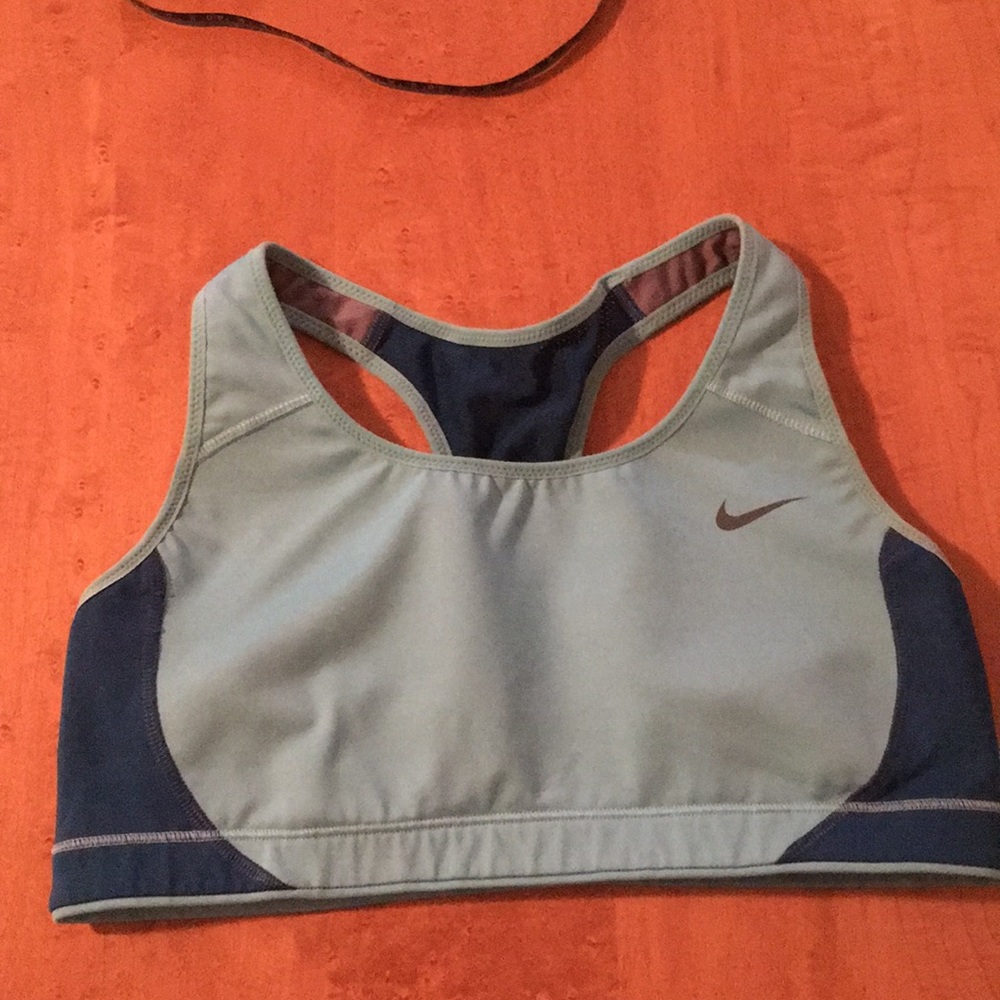 Blue nike sports bra